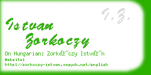 istvan zorkoczy business card